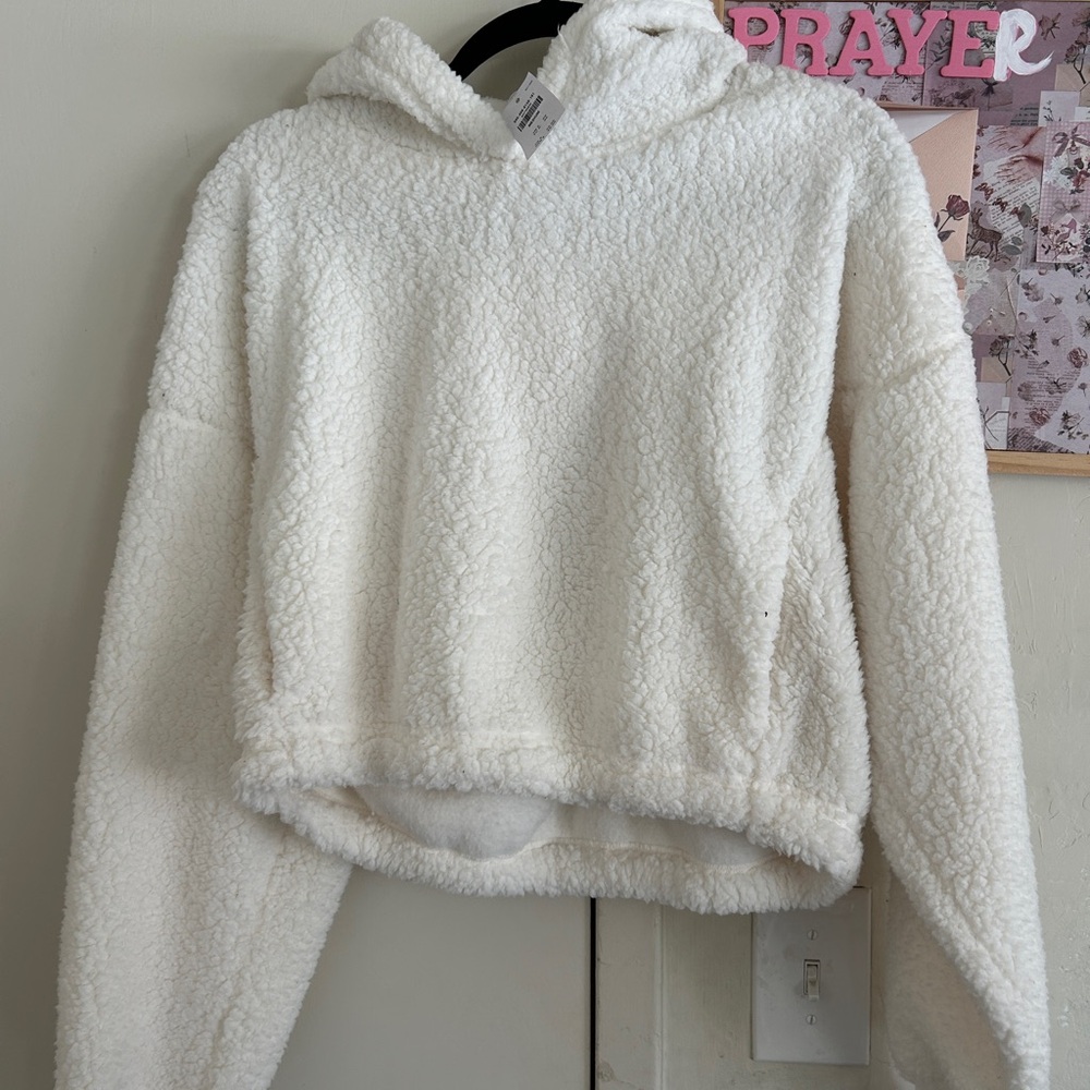 Cozy White Sherpa Hoodie